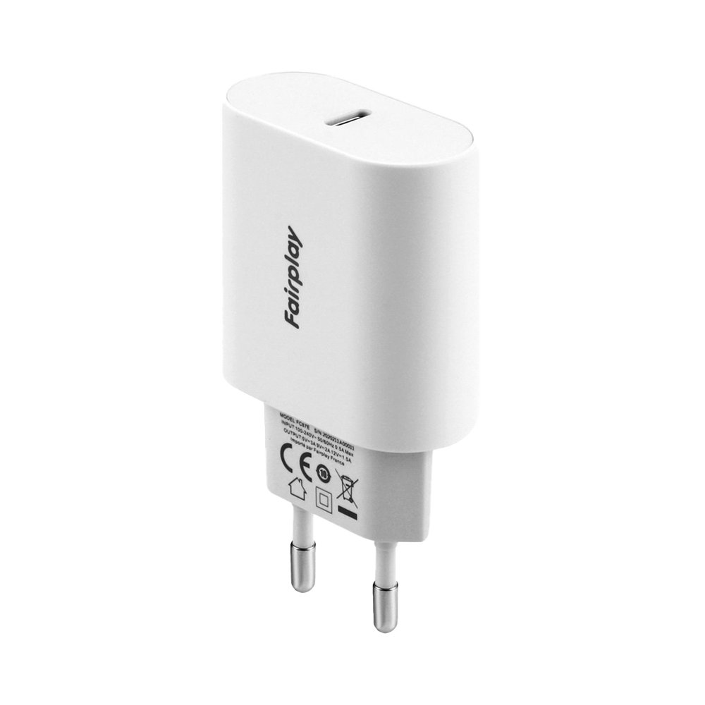 FAIRPLAY Chargeur USB C 20W